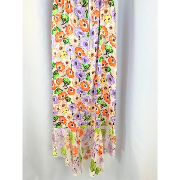 NWT Alice + Olivia Evelia Asymmetric Floral Maxi Dress $595 - Picture 9 of 14
